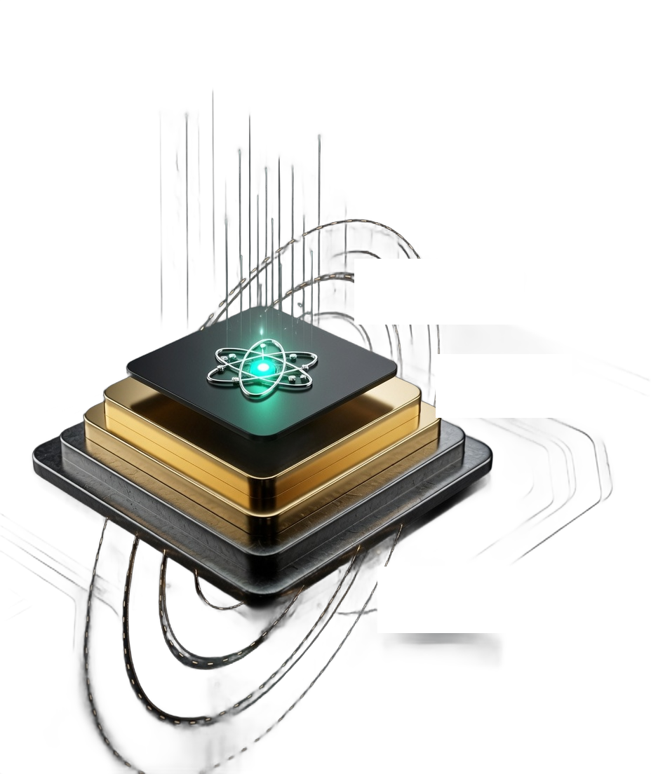 KXCO post-quantum core — a layered chip with an AI atom: post-quantum secure, on-chain verifiable, AI native